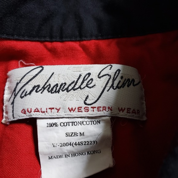 Vintage Panhandle Slim Western Shirt Mens M (Small?) Plaid Red Black Cowboy Yoke - Picture 6 of 10
